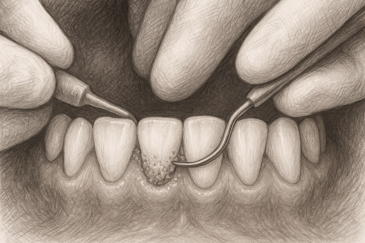 dantų akmenų šalinimas